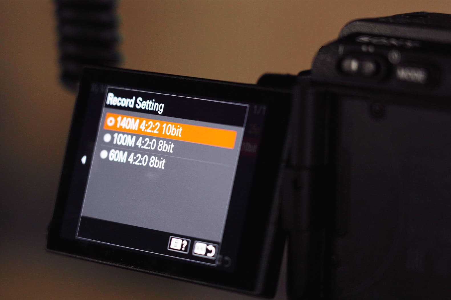 10 bit recording sony camera