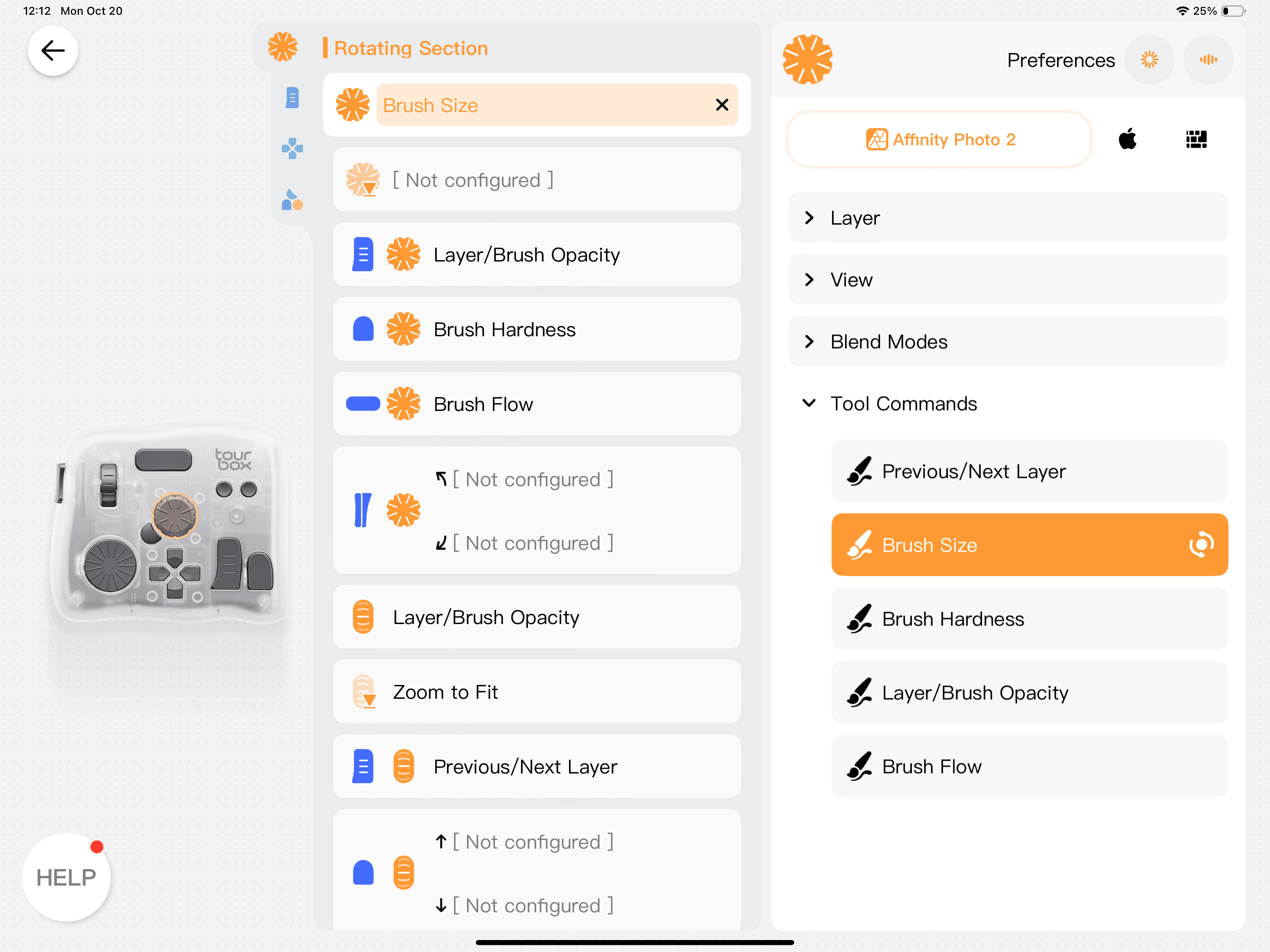 Affinity Photo 2 TourBox preset
