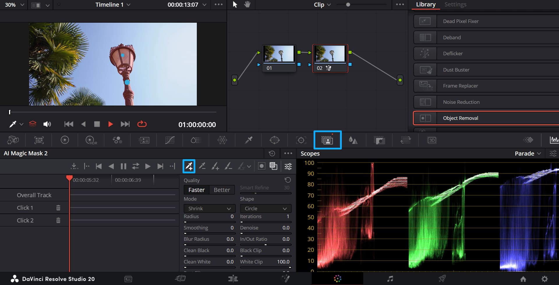 ai magic mask DaVinci Resolve