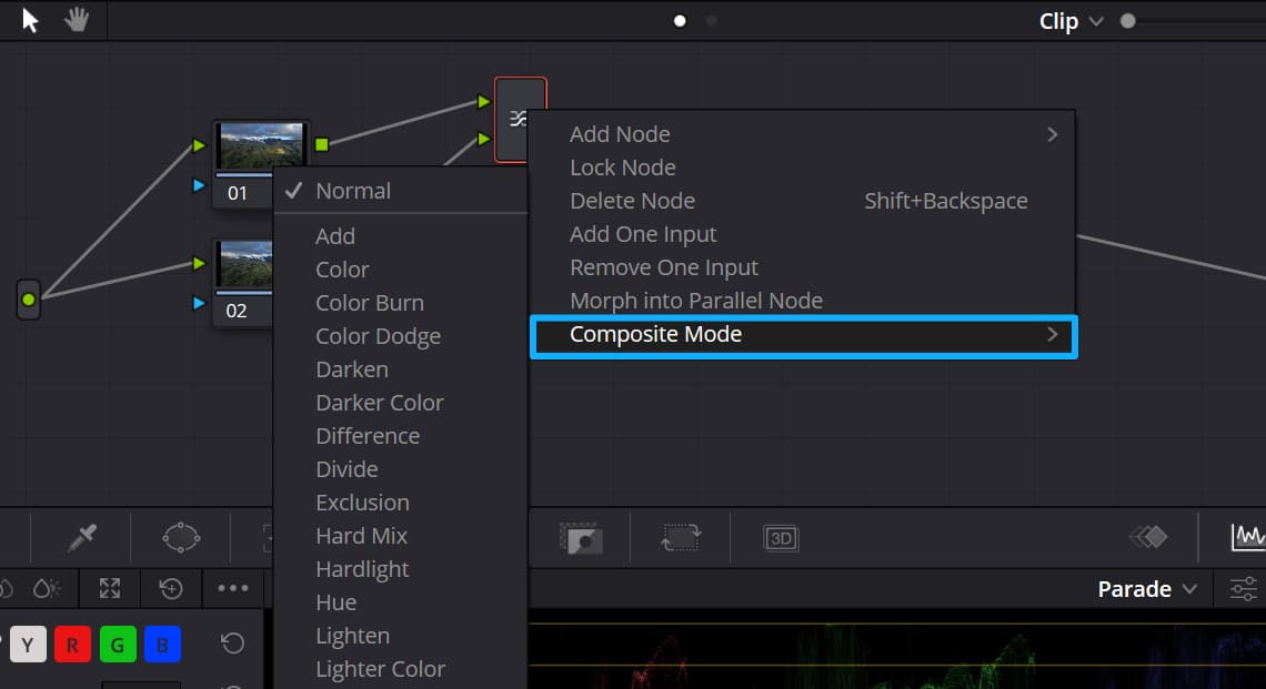 davinci resolve layer mixer node composite mode