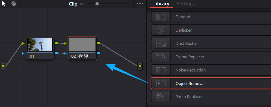 DaVinci Resolve remove object effect