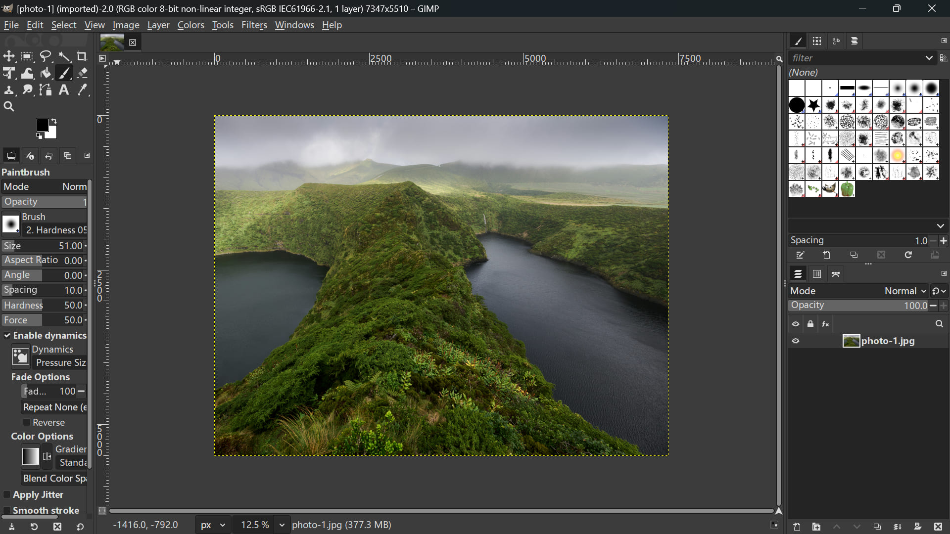 GIMP photo editing software