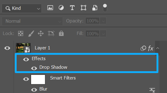 how to adjust smart object layer style