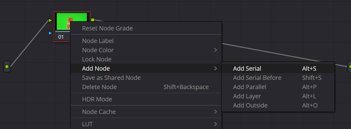 how to add node DaVinci Resolve