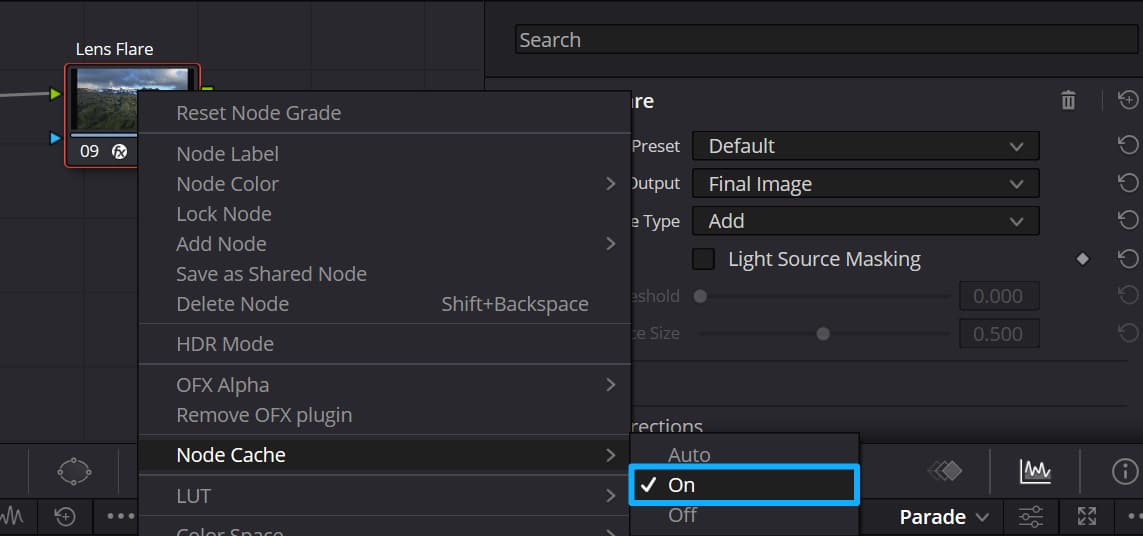 how to adjust DaVinci Resolve effect parameter