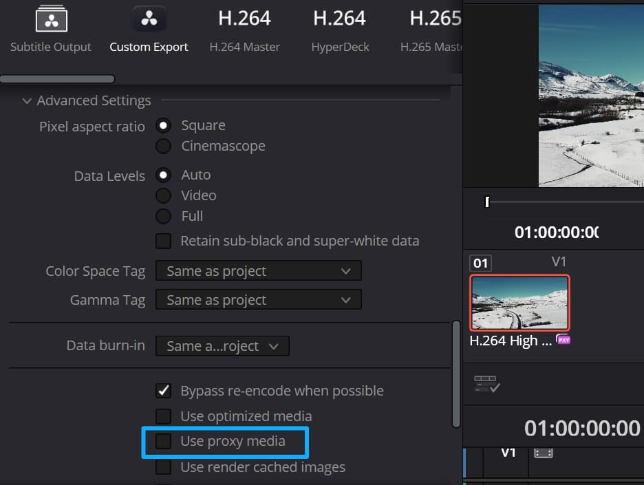 how to deliver proxy media in DaVinci Resolve