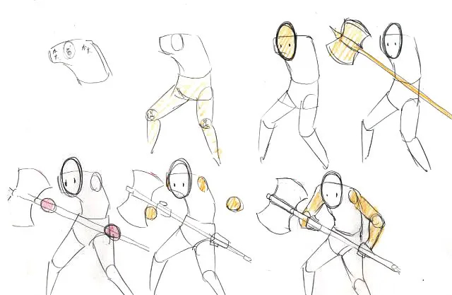 how to draw anime body separately