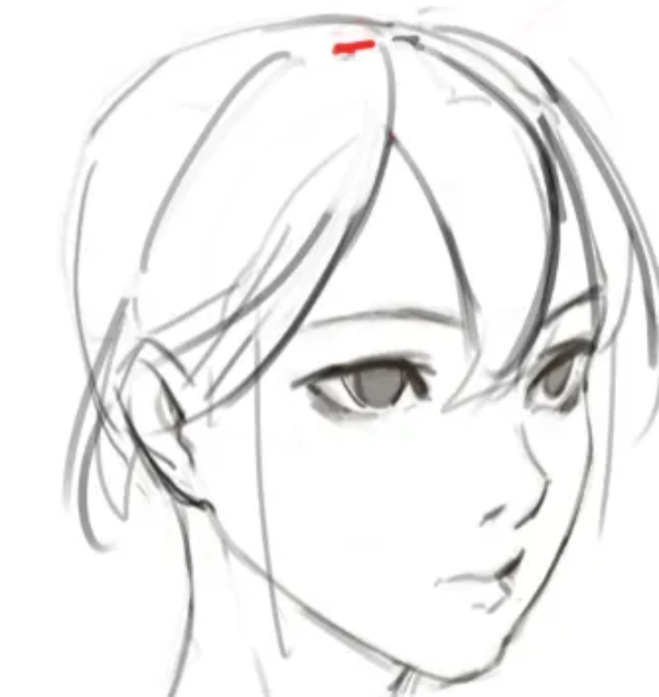 how to draw hair bang