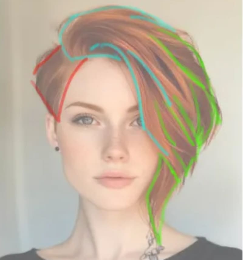 how to group the hair