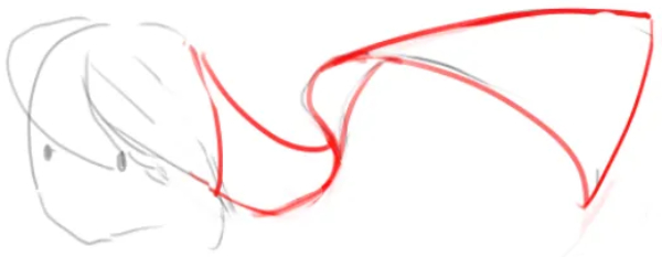 how to draw hair shape change