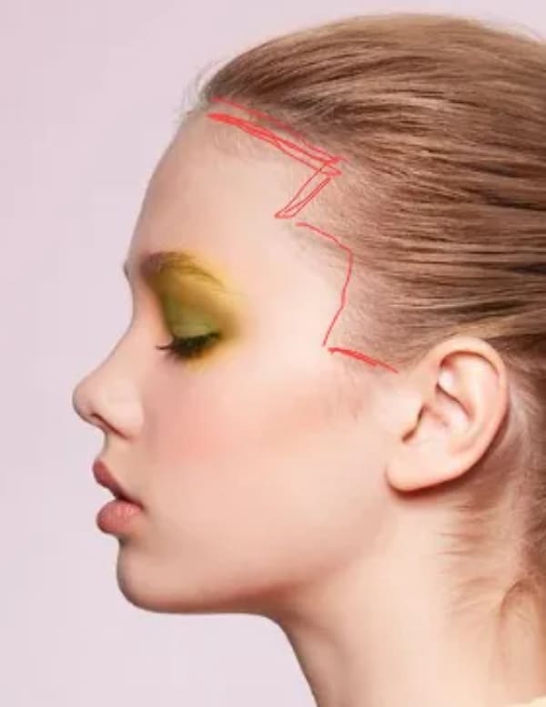 how to draw hairline