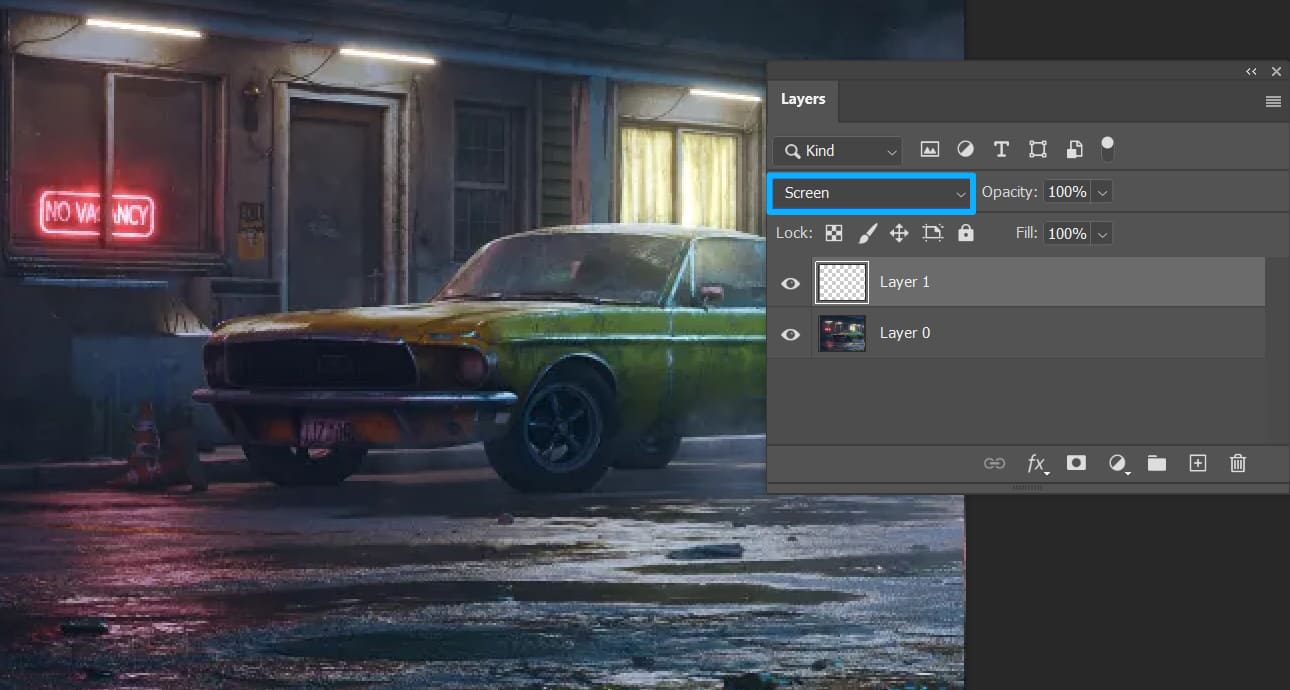 how to draw light Photoshop