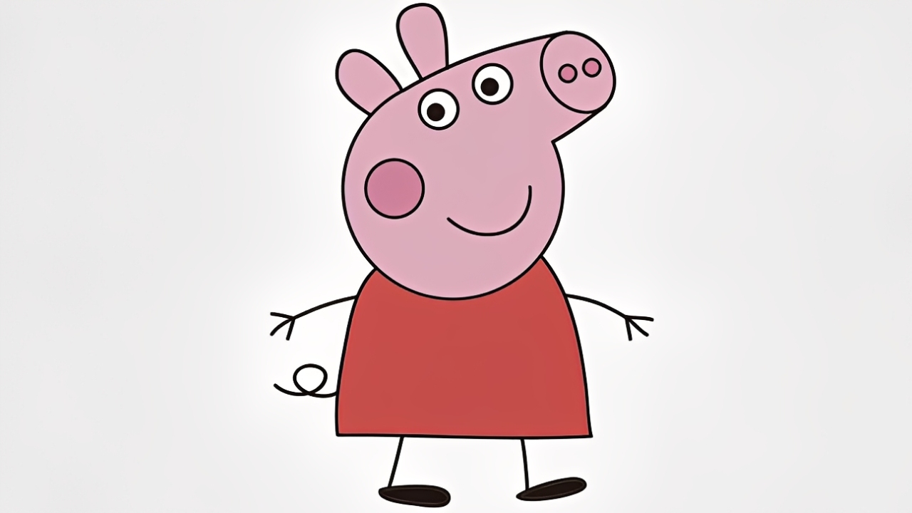 how to draw peppa pig easy