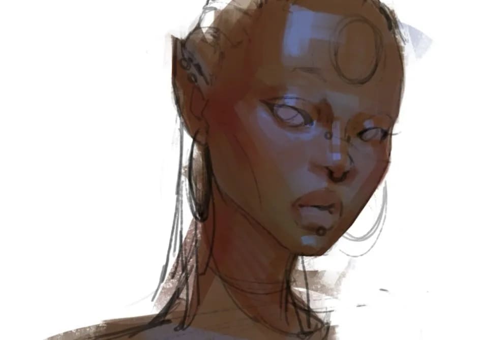 how to paint dark skin highlight