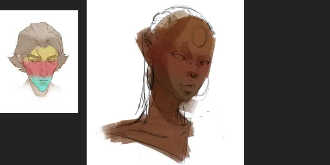 how to paint dark skin color