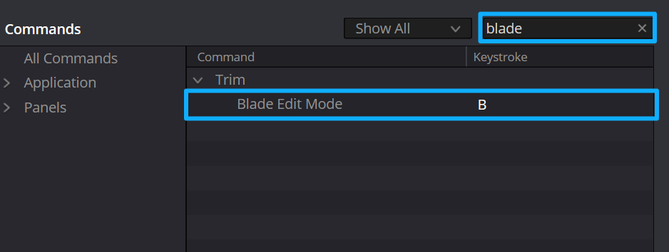 how to search keyboard shortcuts