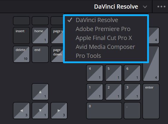 how to switch keyboard shortcuts DaVinci Resolve