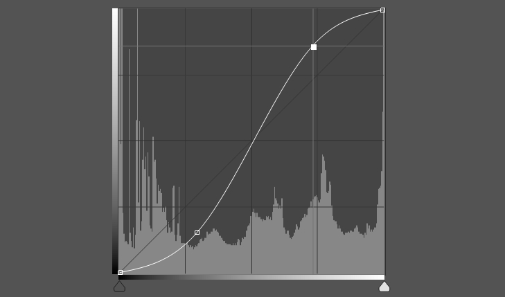 how to use curves tool to increase contrast