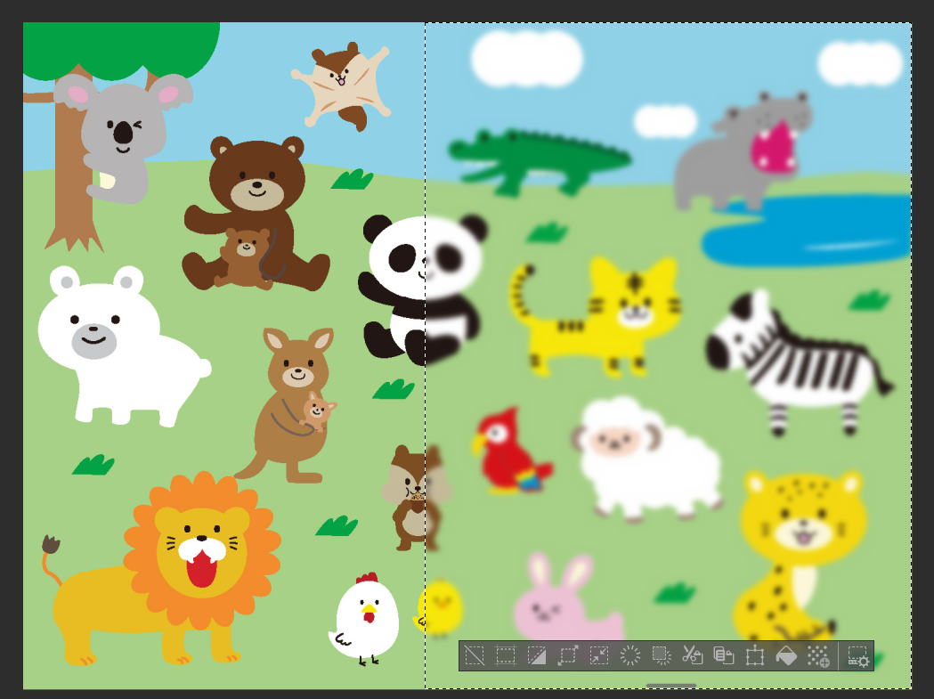 一部だけぼかし