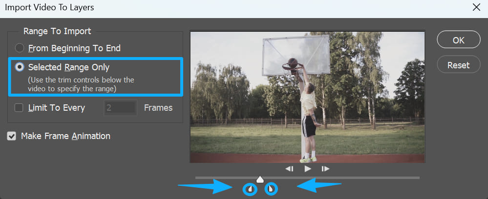 Photoshop import video to layers