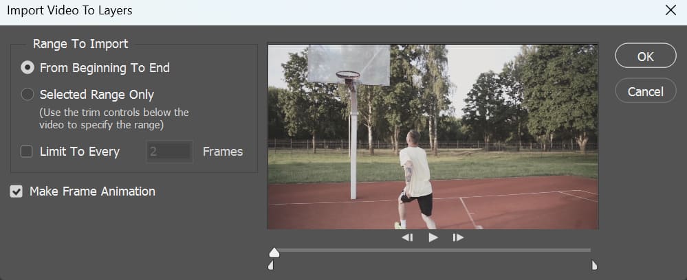 Photoshop import video to layers