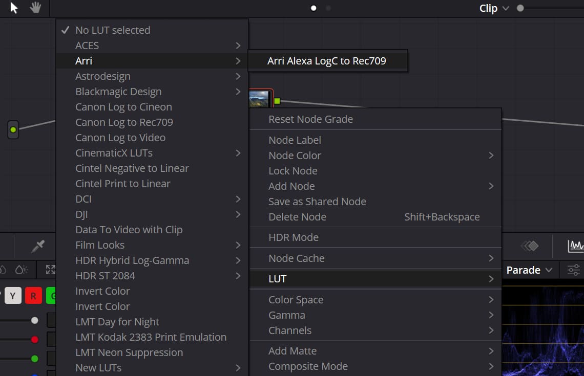 restore lut DaVinci Resolve