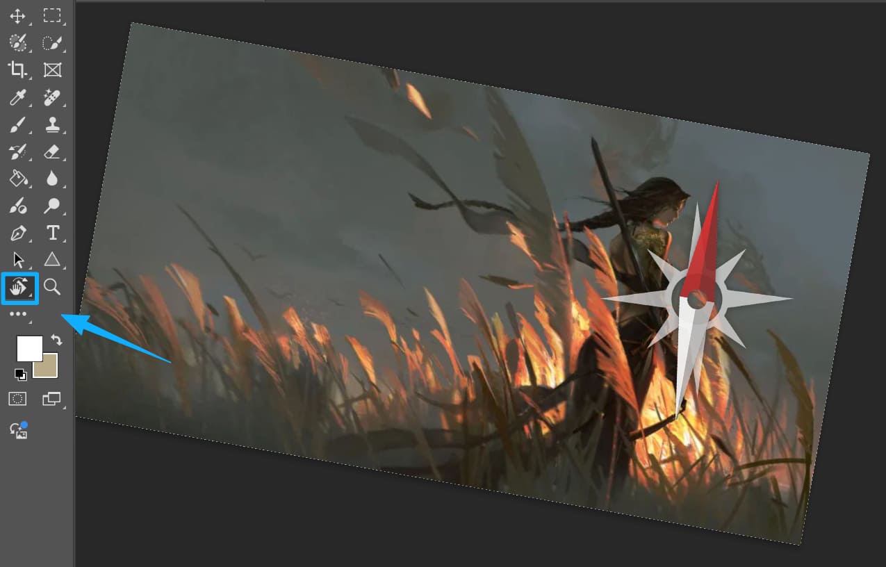 Rotate View Tool photoshop