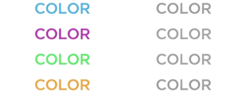 same brightness color design 