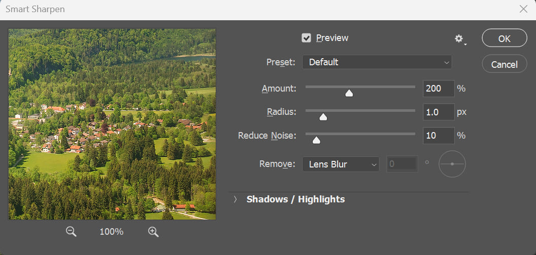 smart sharpen photoshop