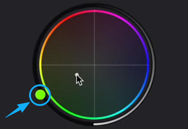 TourBox DaVinci Resolve color wheel indicator