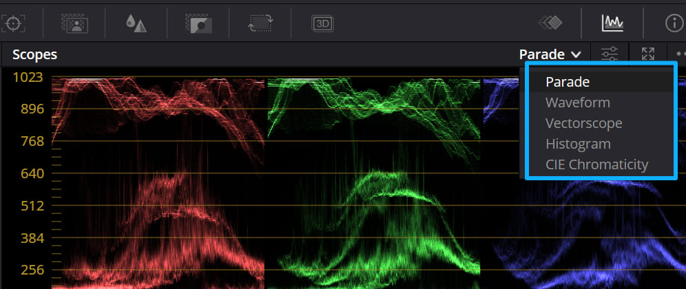 where is DaVinci Resolve scopes