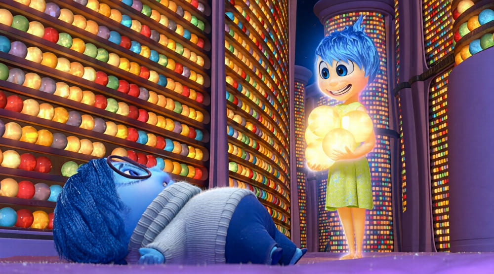 yellow cartoon character joy inside out