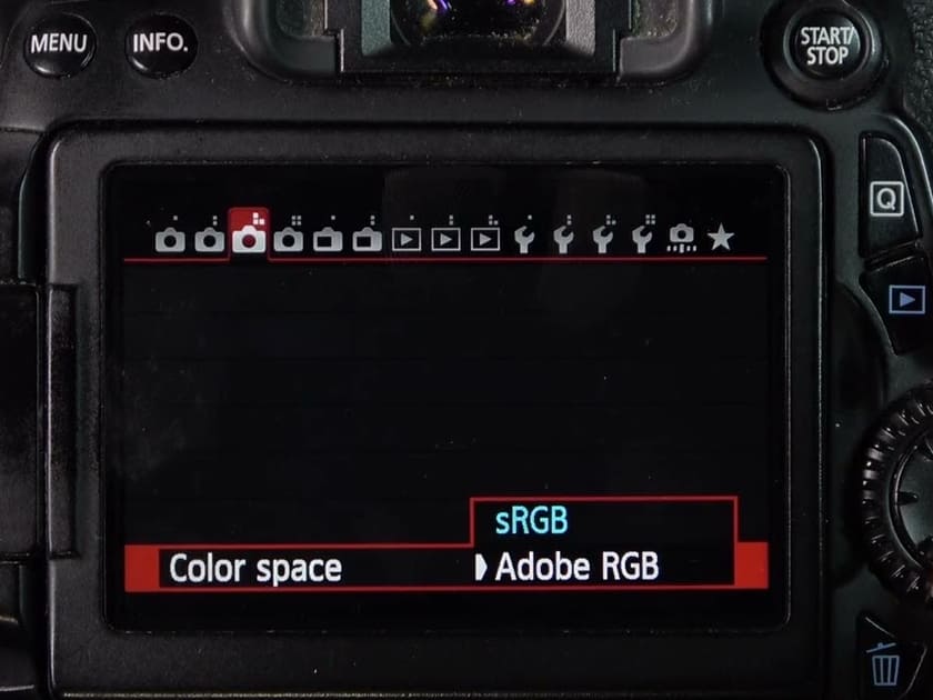 color space setting in camera