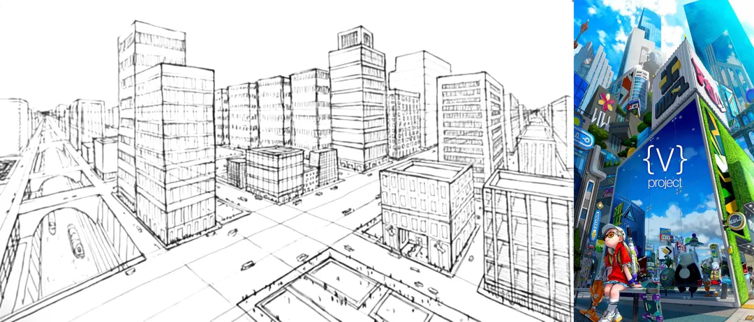 how to draw building landscape