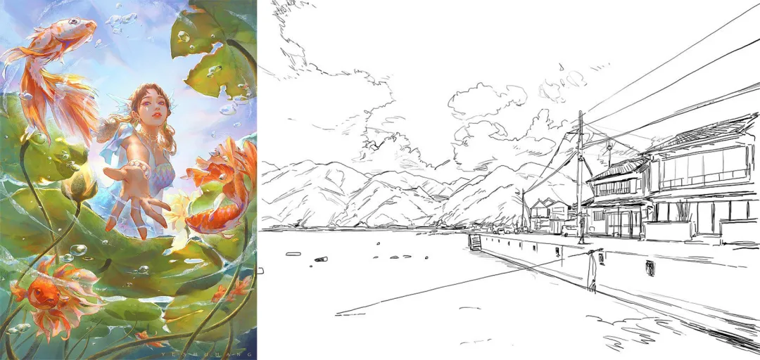 how to draw perspective in landscape painting