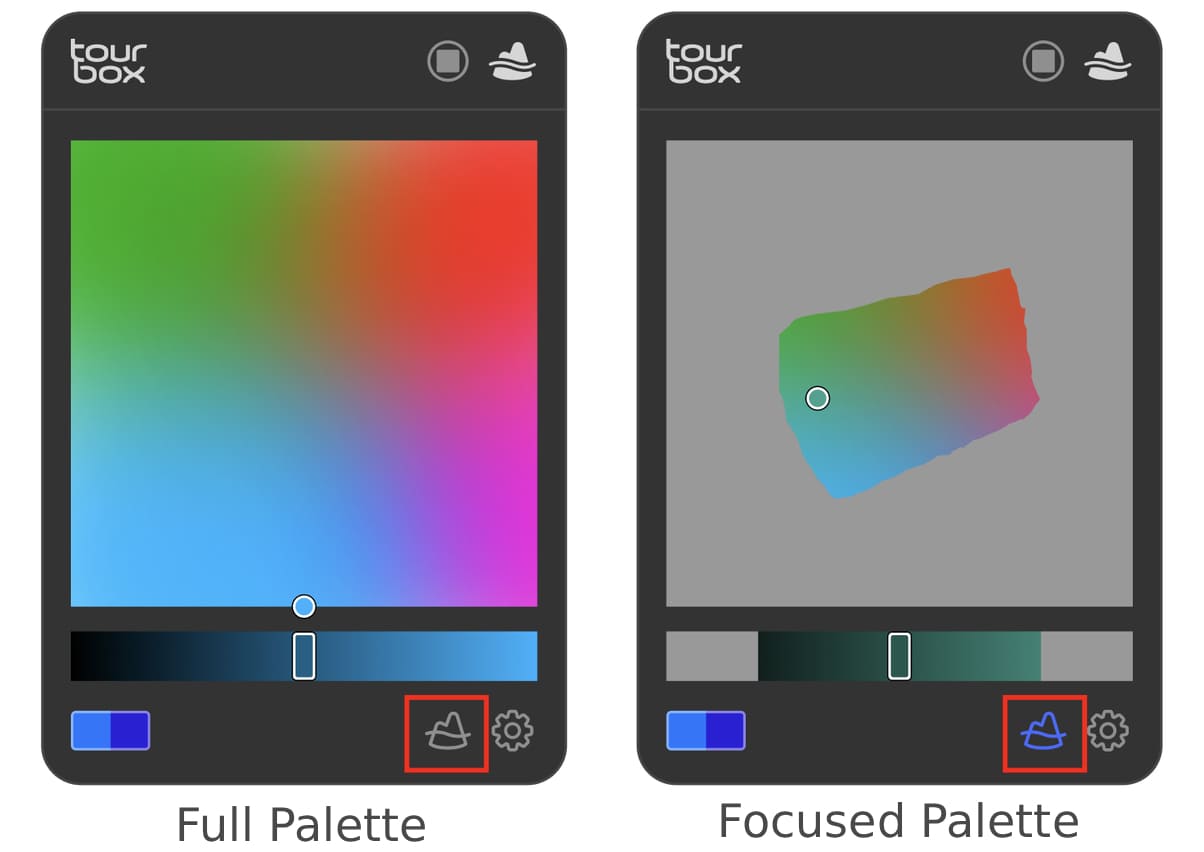 luma-based palette dynamic color picker