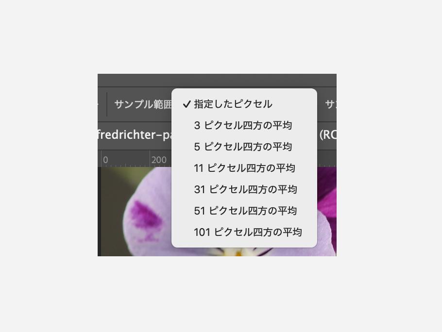 サンプル範囲