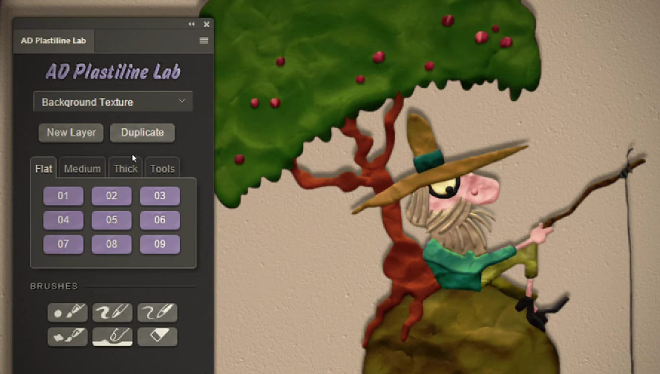 Photoshop plastiline plugin