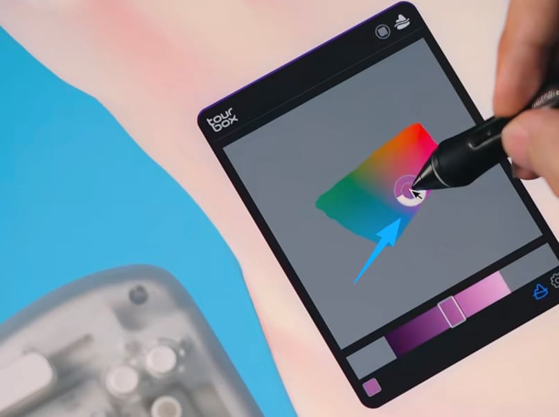 TourBox Dynamic Color Picker feature
