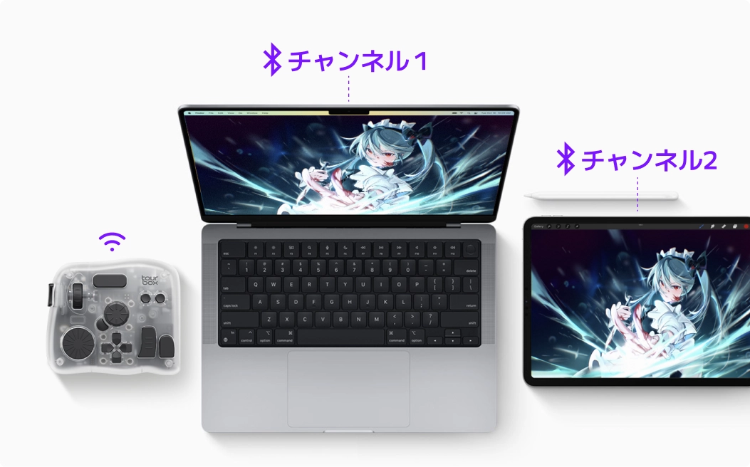 TourBox Elite Plus、iPad 左手デバイス 新品 TourBox Elite Plusーー待望のiPad対応機種。世界初、iPadひとつ